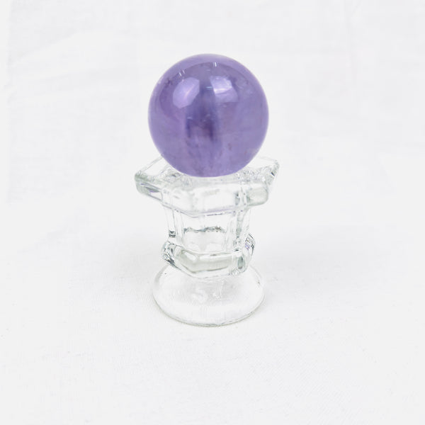 AMETHYST CRYSTAL ENERGY SPHERE WITH BASE