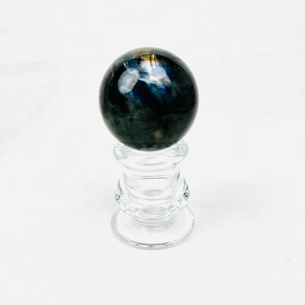 LABRADORITE CRYSTAL ENERGY SPHERE WITH BASE