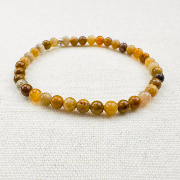 NATURAL CORAL JADE CHRYSANTHEMUM ENERGY BRACELET