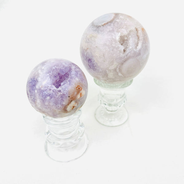 SAKURA AGATE CRYSTAL ENERGY SPHERE WITH BASE